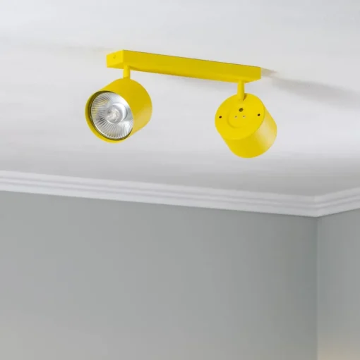Plafondspot Chloe verstelbaar 2-lamps, geel