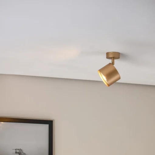 Plafondspot Chloe verstelbaar 1-lamp, goud