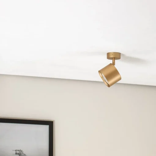 Plafondspot Chloe verstelbaar 1-lamp, goud