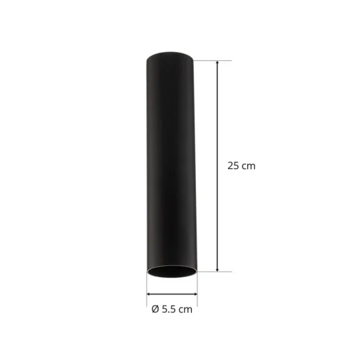 Plafondspot Eye, hoogte 25 cm, zwart