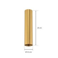 Plafondspot Eye, hoogte 25 cm, messing