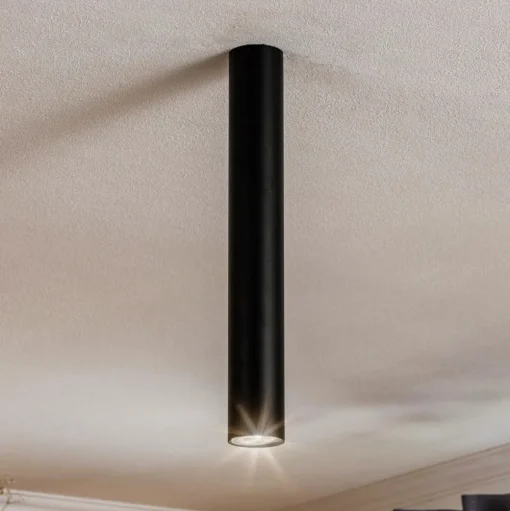 Plafondspot Eye, hoogte 40 cm, zwart