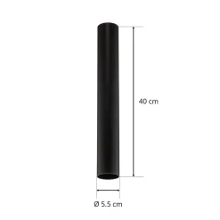 Plafondspot Eye, hoogte 40 cm, zwart