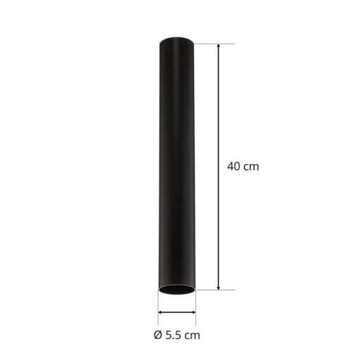 Plafondspot Eye, hoogte 40 cm, zwart