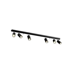 Plafondspot Eye Spot 6-lamps, zwart