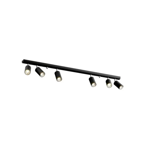 Plafondspot Eye Spot 6-lamps, zwart