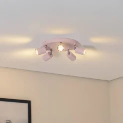 Plafondspot Fun, roze, Ø 30 cm, verstelbaar, GU10