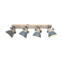 Plafondspot Gearwood, 4-lamps, grijs