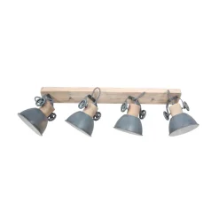 Plafondspot Gearwood, 4-lamps, grijs