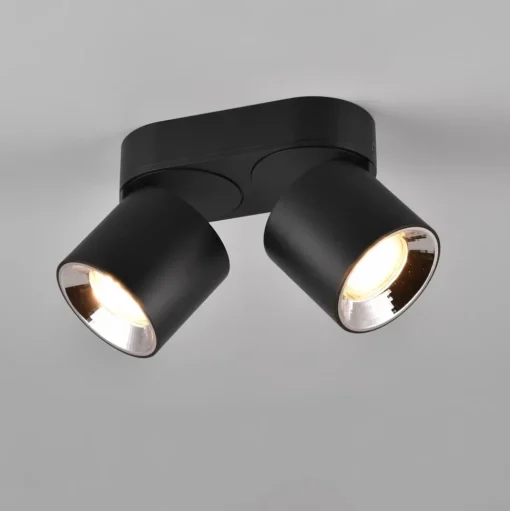 Plafondspot Guayana GU10 2-lamps zwart