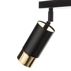 Plafondspot Kumo zwart/goud 4-lamps
