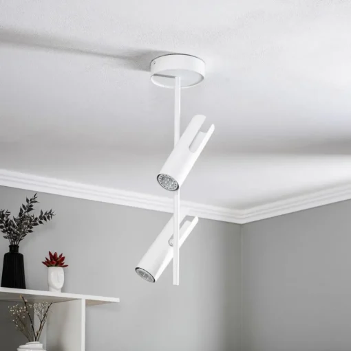 Plafondspot Leda 2, 2-lamps, wit