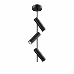 Plafondspot Leda 3, 3-lamps, zwart
