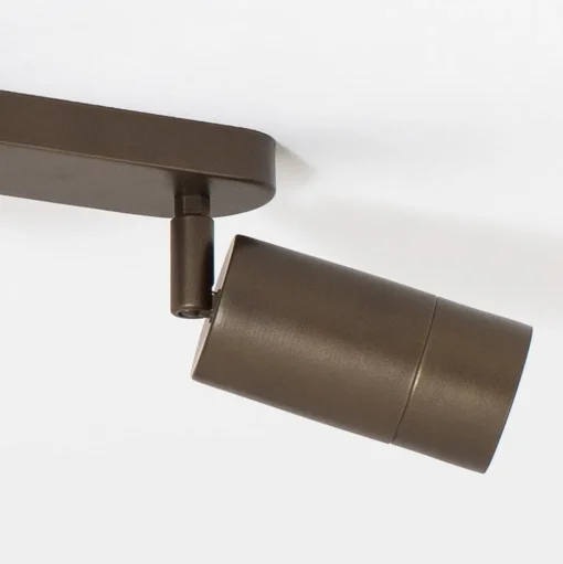Plafondspot Link, titanium-goudkleurig, lengte 33 cm, 3-lamps.
