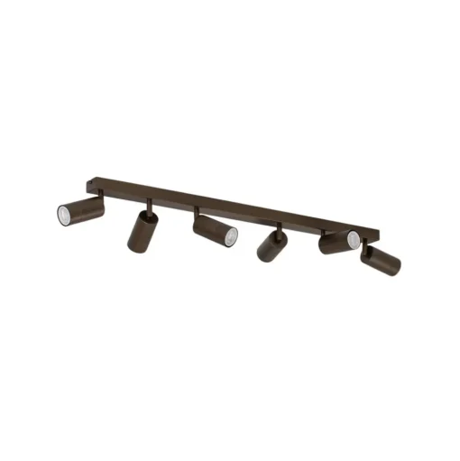 Plafondspot Link, titanium-goudkleurig, lengte 90 cm, 6-lamps.