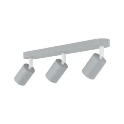 Plafondspot Livia, grijs, 52 cm, 3-lamps, metaal, GU10
