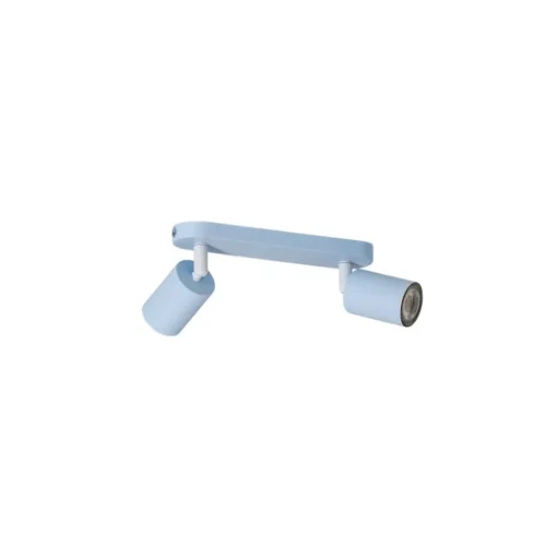 Plafondspot Livia, lichtblauw, 35 cm, 2-lamps, metaal, GU10