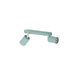 Plafondspot Livia, mintgroen, 35 cm, 2-lamps, metaal, GU10