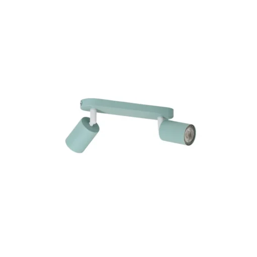 Plafondspot Livia, mintgroen, 35 cm, 2-lamps, metaal, GU10