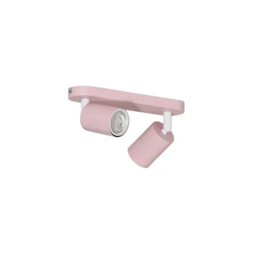 Plafondspot Livia, roze, 35 cm, 2-lamps, metaal, GU10