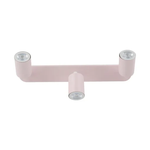 Plafondspot Livia, roze, 52 cm, 3-lamps, metaal, GU10