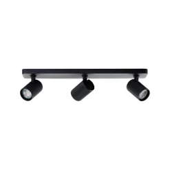 Plafondspot Marty, lengte 53 cm, zandzwart, 3-lamps.