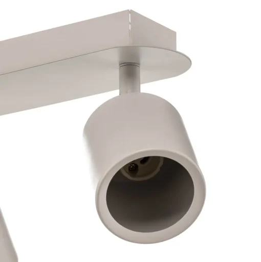 Plafondspot Modo van roestvrij staal, wit, 4-lamps