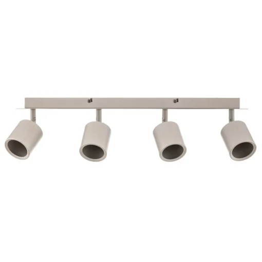 Plafondspot Modo van roestvrij staal, wit, 4-lamps