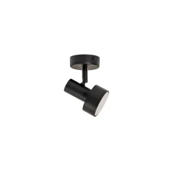 Plafondspot Mona, 1-lamp, zwart, beweegbaar, staal
