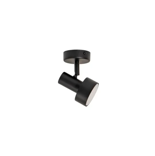 Plafondspot Mona, 1-lamp, zwart, beweegbaar, staal