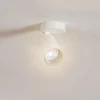 Plafondspot Mono I wit, binnenkant goud, 1-lamp