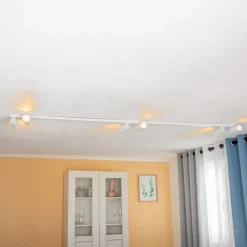 Plafondspot Mono VI in wit, 6-lamps