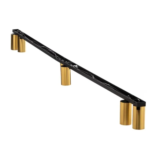Plafondspot Mono VI zwart/messing 6-lamps