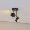 Plafondspot Nemo, 21 cm, 2-lamps, zwart, beweegbaar, GX53