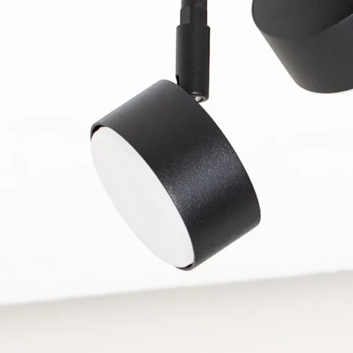 Plafondspot Nemo, 21 cm, 2-lamps, zwart, beweegbaar, GX53