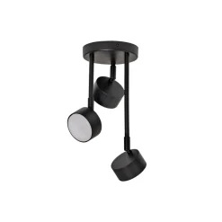 Plafondspot Nemo, 34 cm, 3-lamps, zwart, beweegbaar, GX53