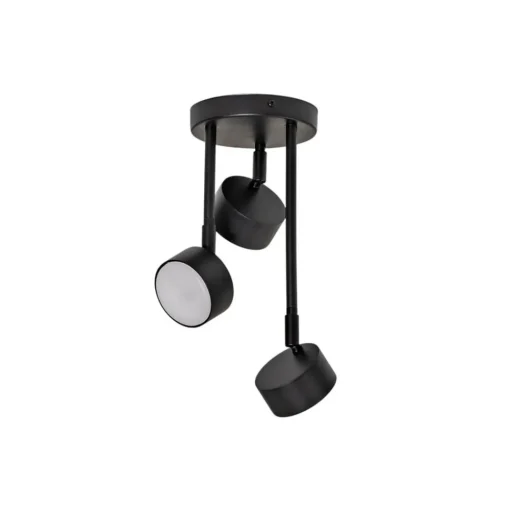Plafondspot Nemo, 34 cm, 3-lamps, zwart, beweegbaar, GX53
