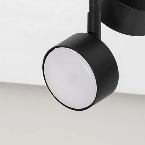 Plafondspot Nemo, 34 cm, 3-lamps, zwart, beweegbaar, GX53