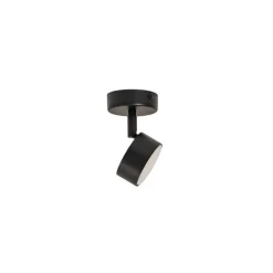Plafondspot Nemo, 15 cm, zwart, beweegbaar, GX53