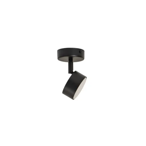 Plafondspot Nemo, 15 cm, zwart, beweegbaar, GX53