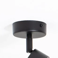 Plafondspot Nemo, 15 cm, zwart, beweegbaar, GX53