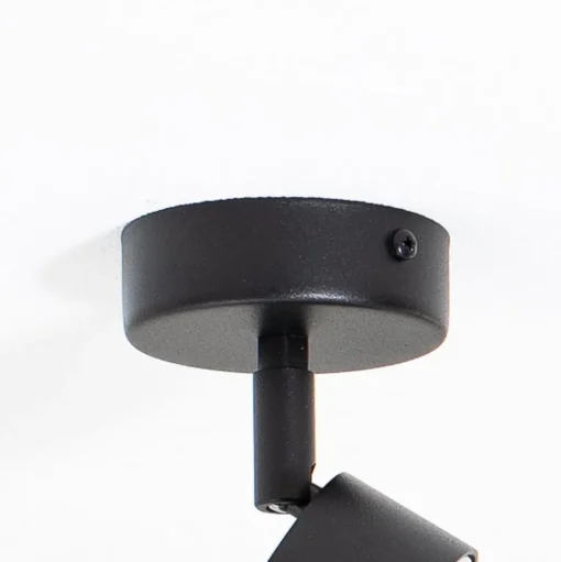 Plafondspot Nemo, 15 cm, zwart, beweegbaar, GX53