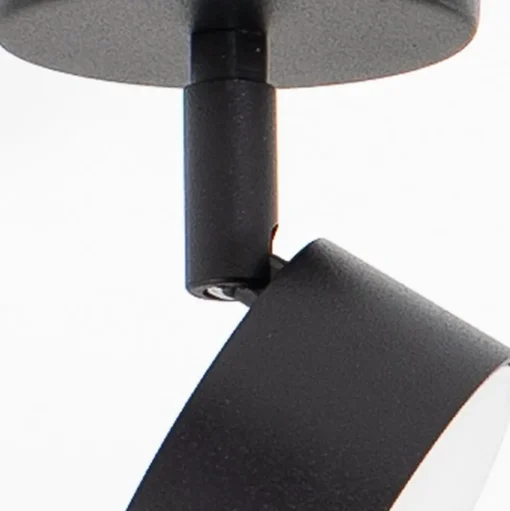 Plafondspot Nemo, 15 cm, zwart, beweegbaar, GX53