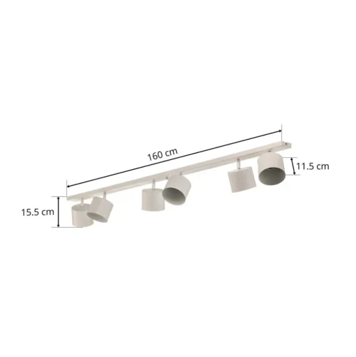 Plafondspot 1046PL_K, 6-lamps, wit