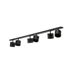 Plafondspot 1047PL_K, 6-lamps, zwart