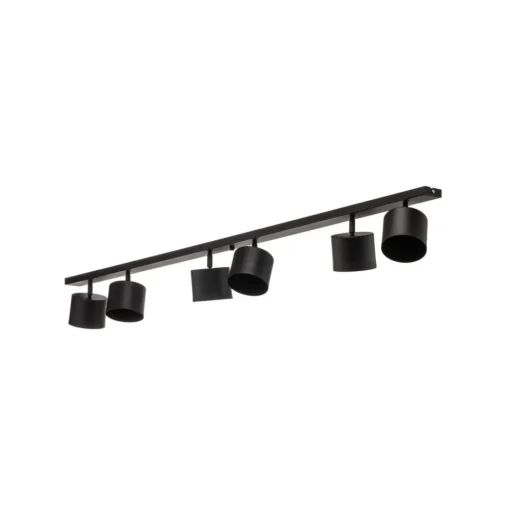 Plafondspot 1047PL_K, 6-lamps, zwart