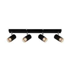 Plafondspot Plek GU10 zwart/zilver 4-lamps