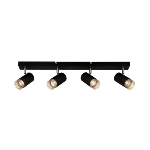 Plafondspot Plek GU10 zwart/zilver 4-lamps