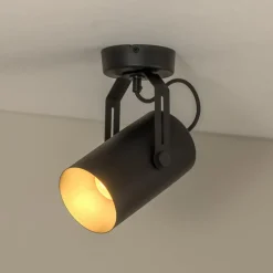 Plafondspot Reflector, zwart, 1-lamp