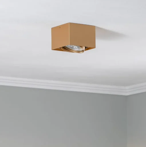 Plafondspot Riesta, goud, 1-lamp